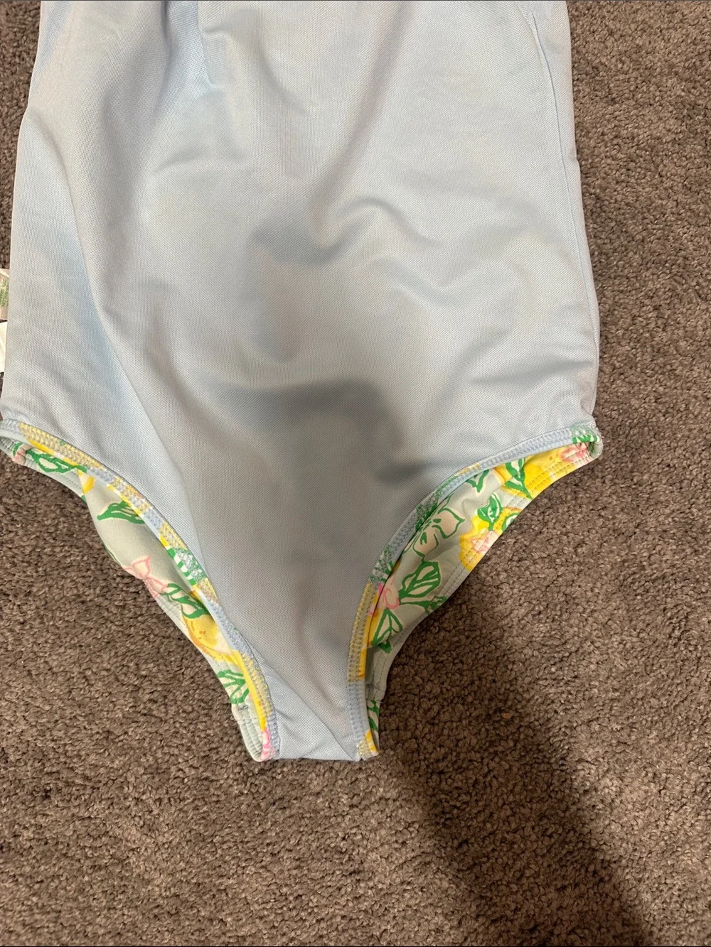 Lilly Pulitzer Pale Blue Lemon-Print One-Piece
